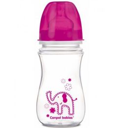 Антіколіковая пляшечка з широким отвором EasyStart Цветные зверюшки 240 мл