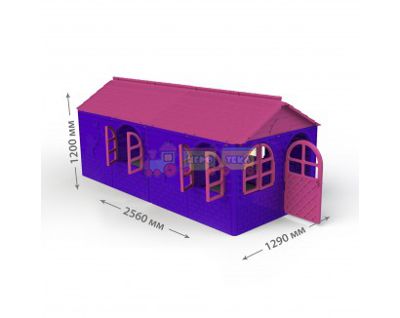 ​Будиночок зі шторками Doloni мега великий Фіолетово-рожевий ( 02550/20)