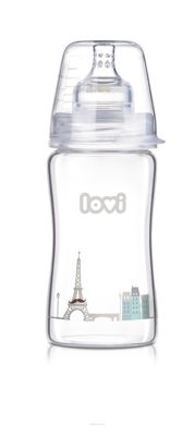 Пляшка скляна LOVI 250 мл - Diamond Glass - Retro boy