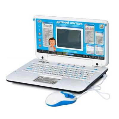 Дитячий навчальний ноутбук Limo Toy, 35 навчальних функцій, 11 ігор, 9 мелодій, синій (SK 7442-7443)