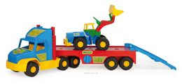 Іграшковий евакуатор Super Truck з трактором Wader 36520