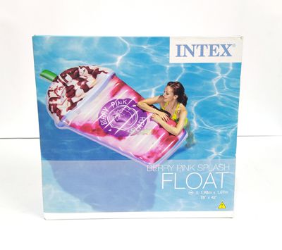 Intex 58777, Пляжний надувний матрац Ягідний коктейль 198х107 см