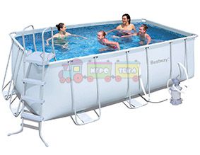 BestWay 56457, Каркасний басейн з пісочним фільтр-насосом (412х201х122 см) Гарантія 6 місяців!