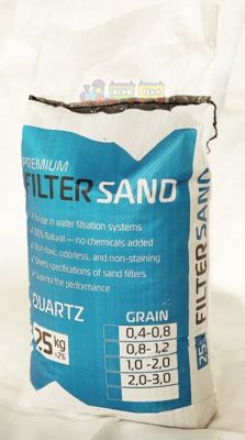 Кварцовий пісок Filtersand 0,8-1,2 мм, 25 кг. (Україна)