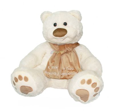 М'яка іграшка Tigres Ведмідь Мемедік (білий) 50 см (ВЕ-0075)