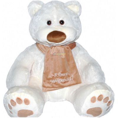 М'яка іграшка Tigres Ведмідь Мемедік (білий) 80 см (ВЕ-0077)
