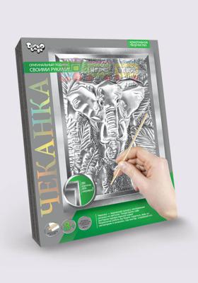 Набор для творчества Чеканка Слон и динозавр  Danko toys (ЧК-02-06)