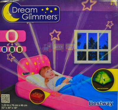 Bestway 67496, Надувная детская кровать с проектором 132х76х46 см