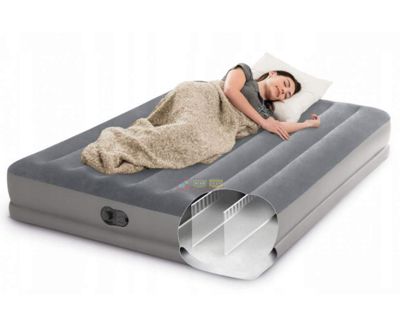 Надувне ліжко Intex 64114 (203 х 152 х 30 см) вбудований електронасос від USB