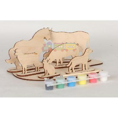 Сборная деревянная модель для раскрашивания 70965 Домашние животные 