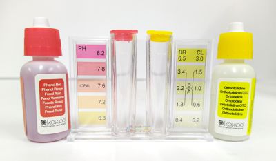 Тестуючий комплект для визначення рівня pH та концентрації Cl