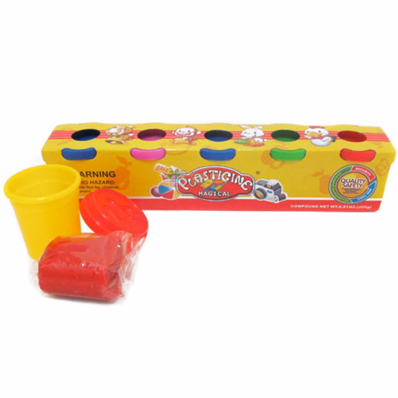 7755 (7765) (9135) Тесто д/лепки "Plasticine magical" 5цв*50g