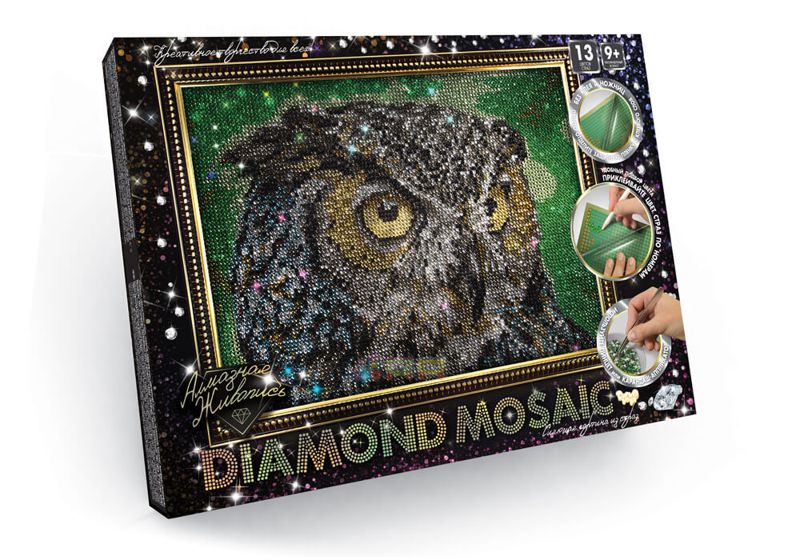 Алмазная живопись DIAMOND MOSAIC, мален. (DM-02-01,02,03,04...10) в ассортименте