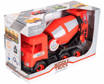 Бетономешалка Wader Middle Truck Красная 39489