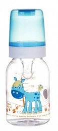 Бутылка 120 мл с рисунком (BPA FREE), коллекция "Веселые зверюшки"