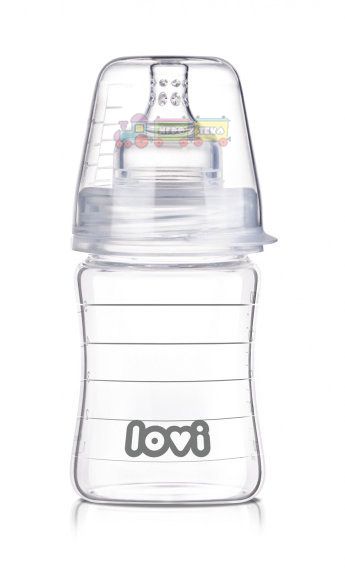 Бутылочка стеклянная LOVI 150 мл - Diamond Glass