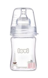 Бутылочка стеклянная LOVI 150 мл - Diamond Glass - Retro girl