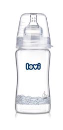 Бутылочка стеклянная LOVI 250 мл - Diamond Glass - Marine