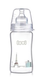 Бутылочка стеклянная LOVI 250 мл - Diamond Glass - Retro boy