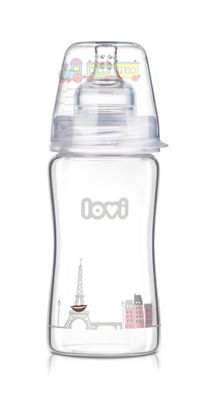 Пляшка скляна LOVI 250 мл - Diamond Glass - Retro girl