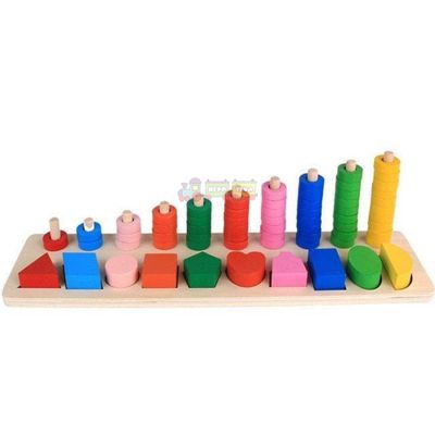 Деревянная игрушка Limo Toy Геометрика MD 1268 цифры, фигуры