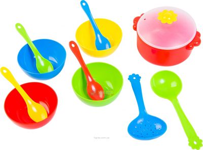 Набор игрушечной посуды столовый Ромашка 12 элементов