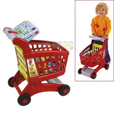 Детская Тележка для супермаркета с калькулятором  (08059 A) 