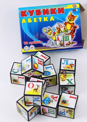 Детские кубики пластмассовые Абетка украинская Технок 0212