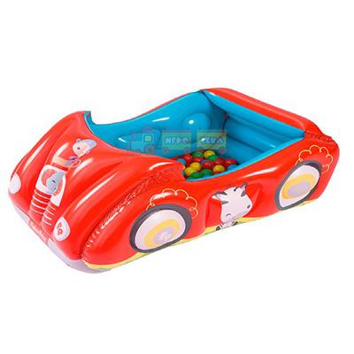 BestWay 93520 Надувной бассейн детский Машинка с шариками (119х79х51 см)