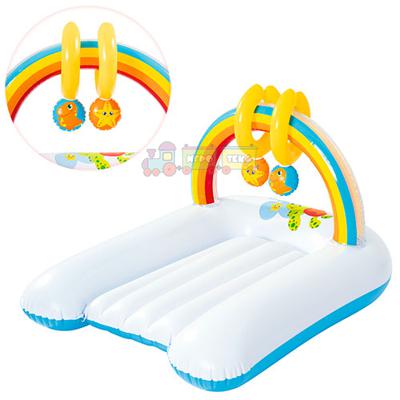 Детский надувной плотик-манеж BW (52241) с подвесными игрушками