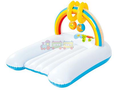 Детский надувной плотик-манеж BW (52241) с подвесными игрушками