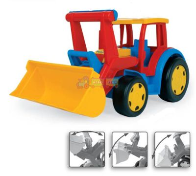 Большой игрушечный трактор Wader  Гигант с ковшом 66000