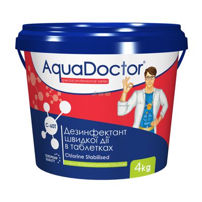 Дезинфектант на основе хлора быстрого действия AquaDoctor (C60T-1) 1 кг