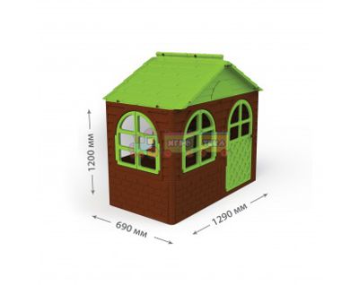 Детский игровой домик Doloni для улицы коричнево-зеленый (02550/14)
