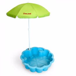 Дитяча пісочниця-басейн Doloni 01235/03 "Квітка" з парасолькою (Блакитна)