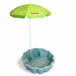 Детская песочница-бассейн Doloni 01235/08 "Цветок" с зонтом (Бирюзовый)