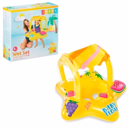 Детский надувной плотик-круг Intex 56573 «Звездочка» с навесом (81х79 см)