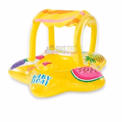 Детский надувной плотик-круг Intex 56573 «Звездочка» с навесом (81х79 см)