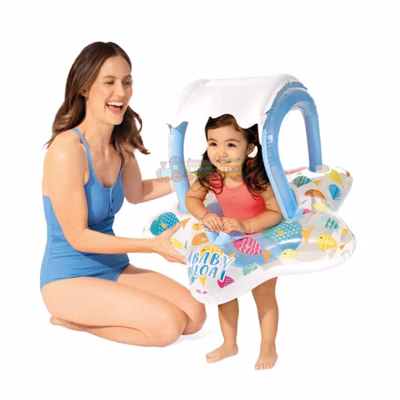 Детский надувной плотик-круг Intex 56573 «Звездочка» с навесом (81х79 см)