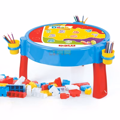 Детский столик с набором конструктора 100 блоков (3072)