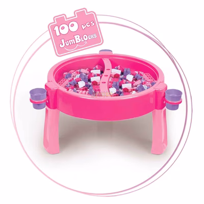 Детский столик с набором конструктора 100 блоков Единорог (2572)