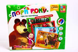 Игра на магнитах Времена года (Маша и медведь) Vladi Toys (VT3304-12) 
