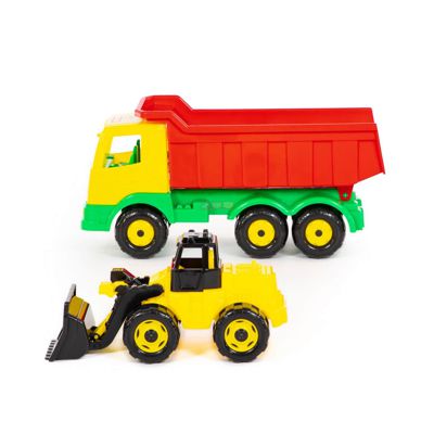 Іграшковий набір Polesie №463 Престиж автомобіль-самоскид + Геракл трактор-навантажувач (44914)
