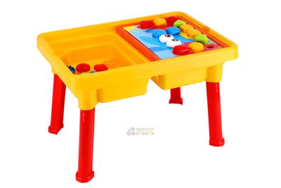 Игровой столик ТехноК с набором мозаики (8140) желто-красный
