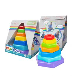 Игрушка развивающая "Пирамидка-радуга" в коробке (39363)