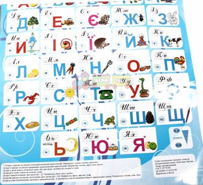 Интерактивный плакат Кмітлива абетка украинская (7027) Джой Той 