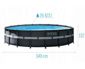 Каркасний басейн 549х132 см (пісочний фільтр-насос, сходи, тент, підстилка) Intex 26330