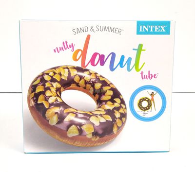 Intex 56262, Надувной круг Шоколадный пончик 114 см