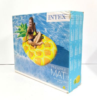 Intex 58761, Надувной пляжный матрас Ананас 216х124 см