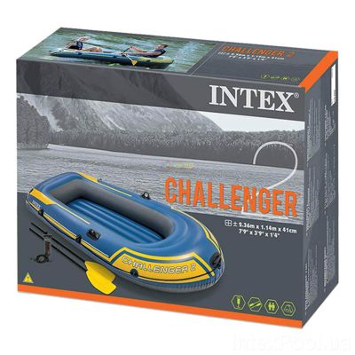 Intex 68367, Лодка надувная Challenger 2 Set 236х114x41 см.